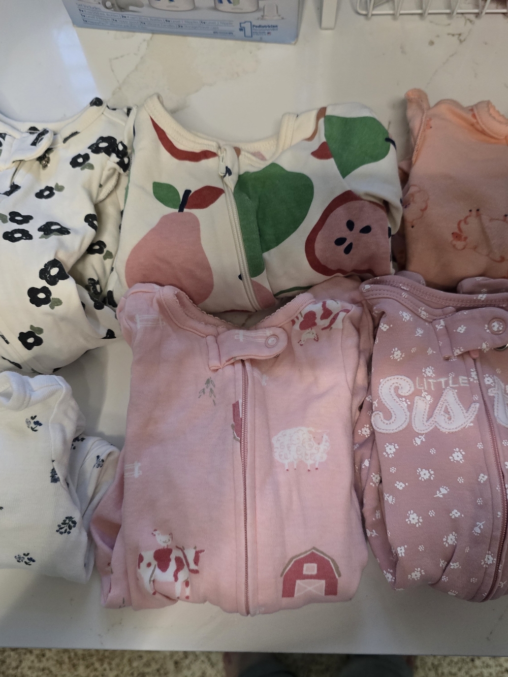 Assorted Baby Zipper Footed Sleepers -